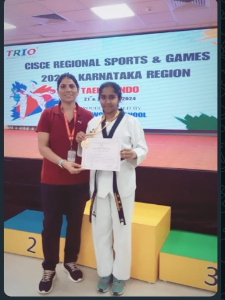 Congratulations!!! PC Deepthi(ISC) - Gold Medal Winner - Taekwondo Regional Tournament 